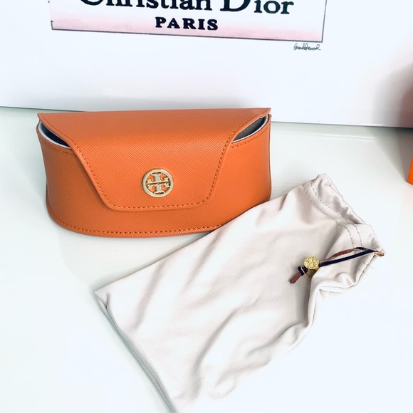 Tory Burch Accessories - TORY BURCH AUTHENTIC ORANGE SUNGLASSES CASE ONLY+DUSTER BAG